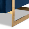 Baxton Studio Matteo Royal Blue Velvet Upholstered Gold Finished Armchair 156-9782